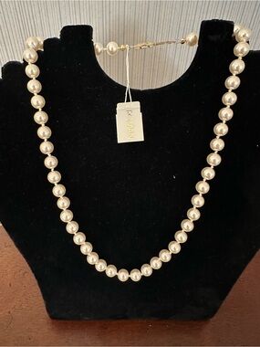 Roma Pearl Necklace in Champagne Gold Tone